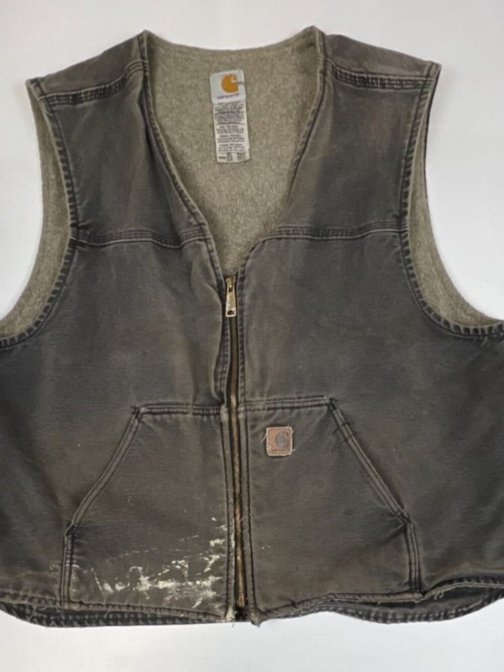 Carhartt Brown Canvas Work Vest